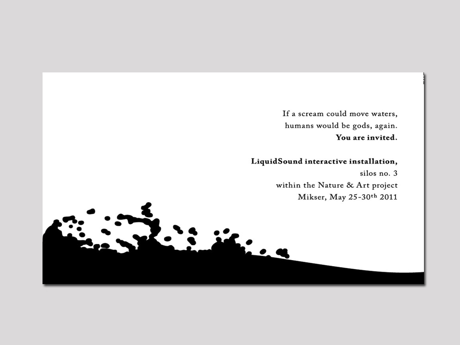 liquid sound installation invitation